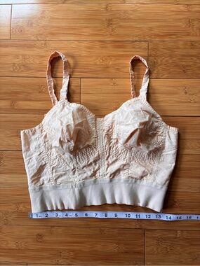 Vintage Gossard Peach Longline “36 c” bra vtg bullet bra